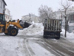 Karlıova’da Kar Taşıma Sürüyor